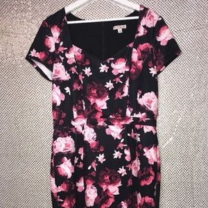 Eva Mendes New York And Co Floral Sheath Dress